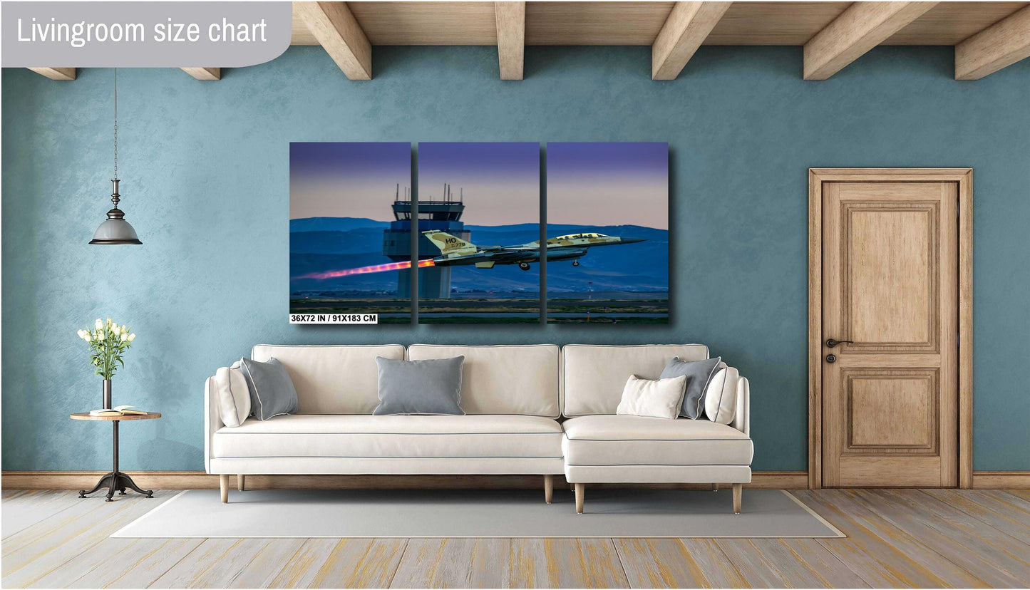 F-16 Wall Art – Fighter Jet Decor | Military Aircraft Art | Unique Home Artwork