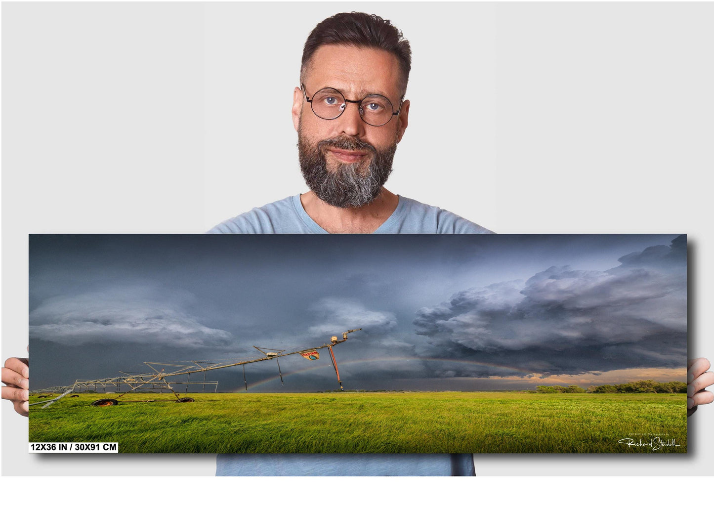 Stormy Sky Wall Art - Moody Landscape Print | Vivid Color Prints & Rainbow Photo