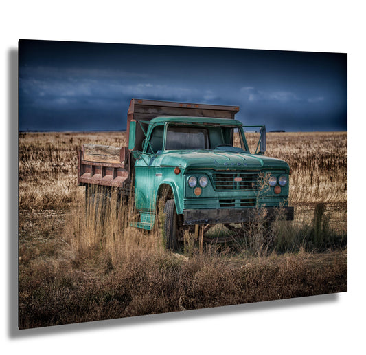 Farm Truck Wall Art - Rustic Truck Decor | Vintage Dodge Print for Country Living