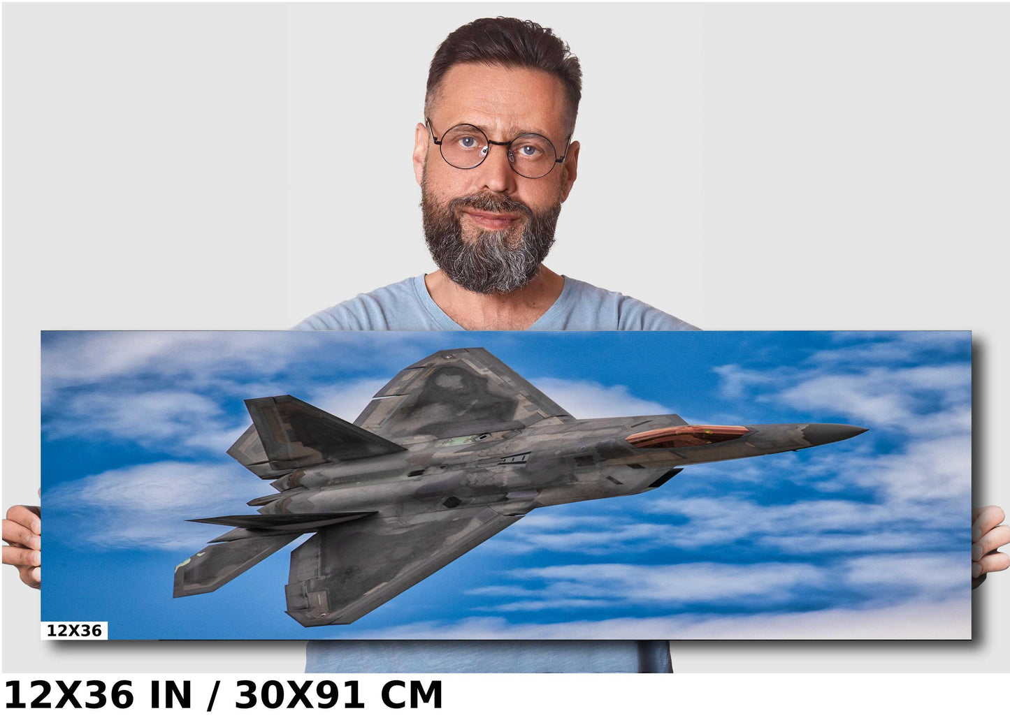 F22 Raptor Wall Art – Military Aircraft Decor | Stealth Jet Canvas Print