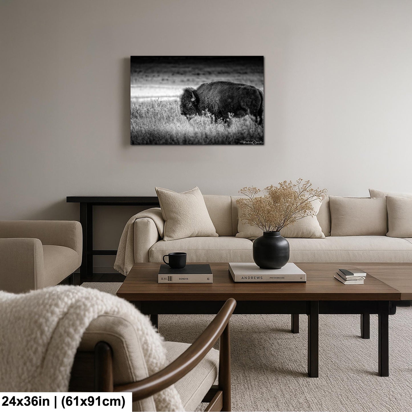 Buffalo Wall Art: Rustic Wildlife Photography - Ready to Hang