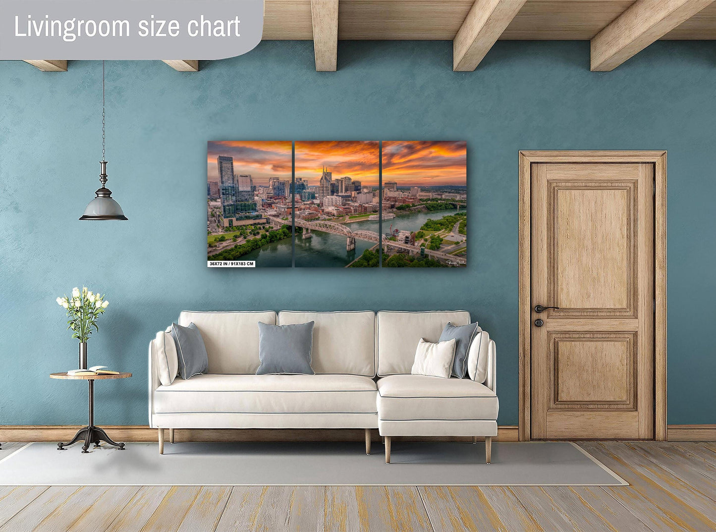 Nashville Skyline Print - Cityscape Wall Art | Modern Home Decor | Gift Idea