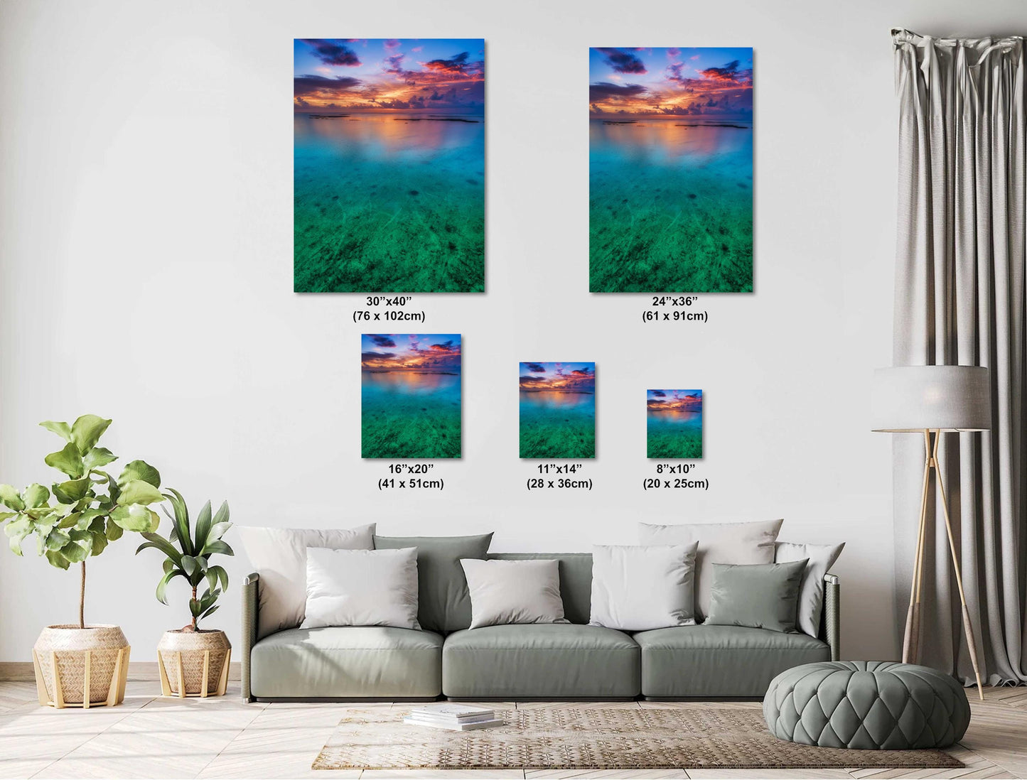 Florida Keys Sunset Canvas | Nautical Wall Decor - Vibrant Coastal Artwork
