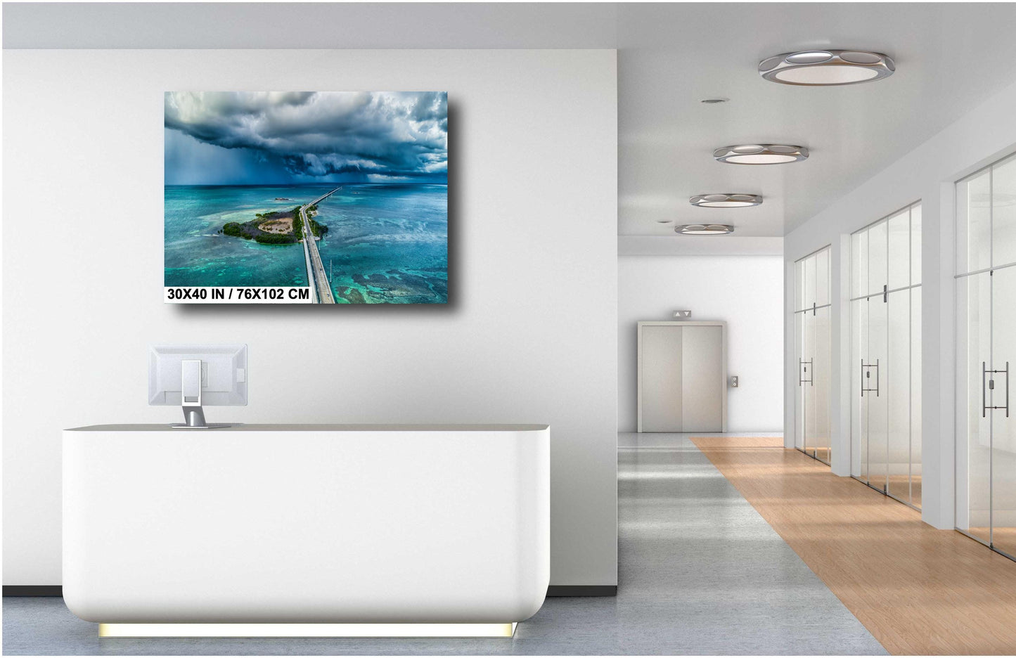 Seven Mile Bridge Wall Art – Florida Keys Coastal Landscape Print | Ready To Hang Canvas