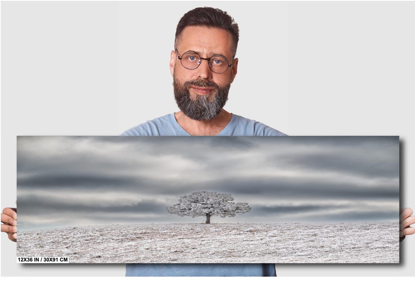 Winter Landscape Wall Art - Large Scenic Winter Print | Dramatic Nature Art Decor