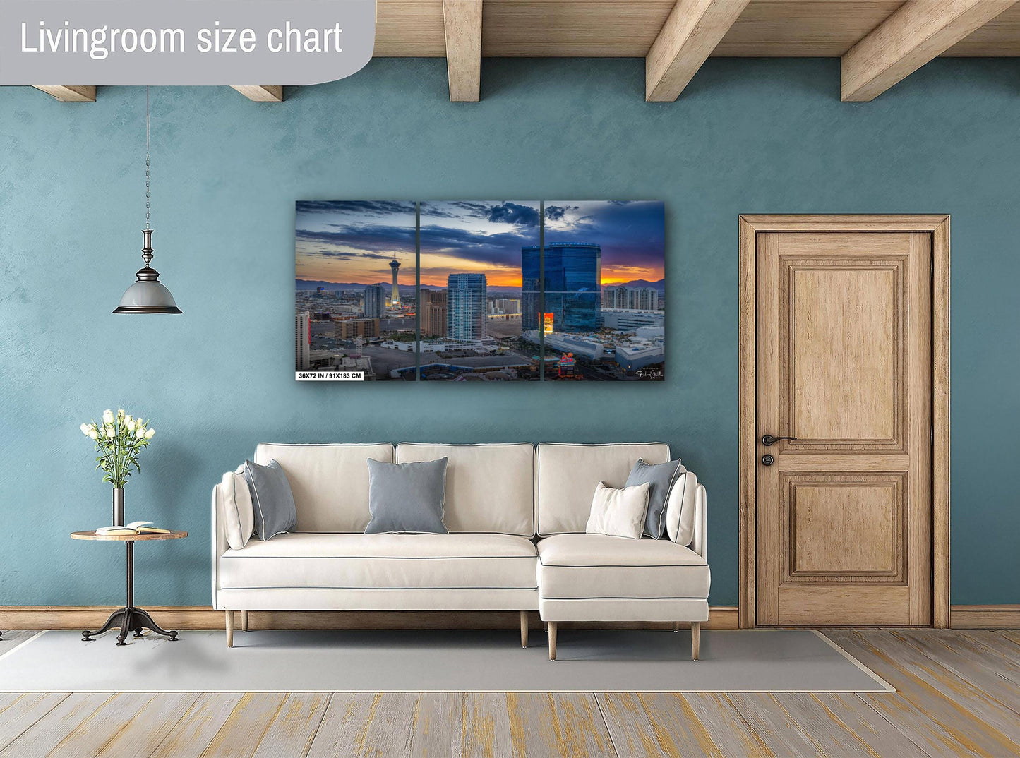 Las Vegas Strip Sunrise Vibrant Cityscape Wall Art - Nevada Skyline Print
