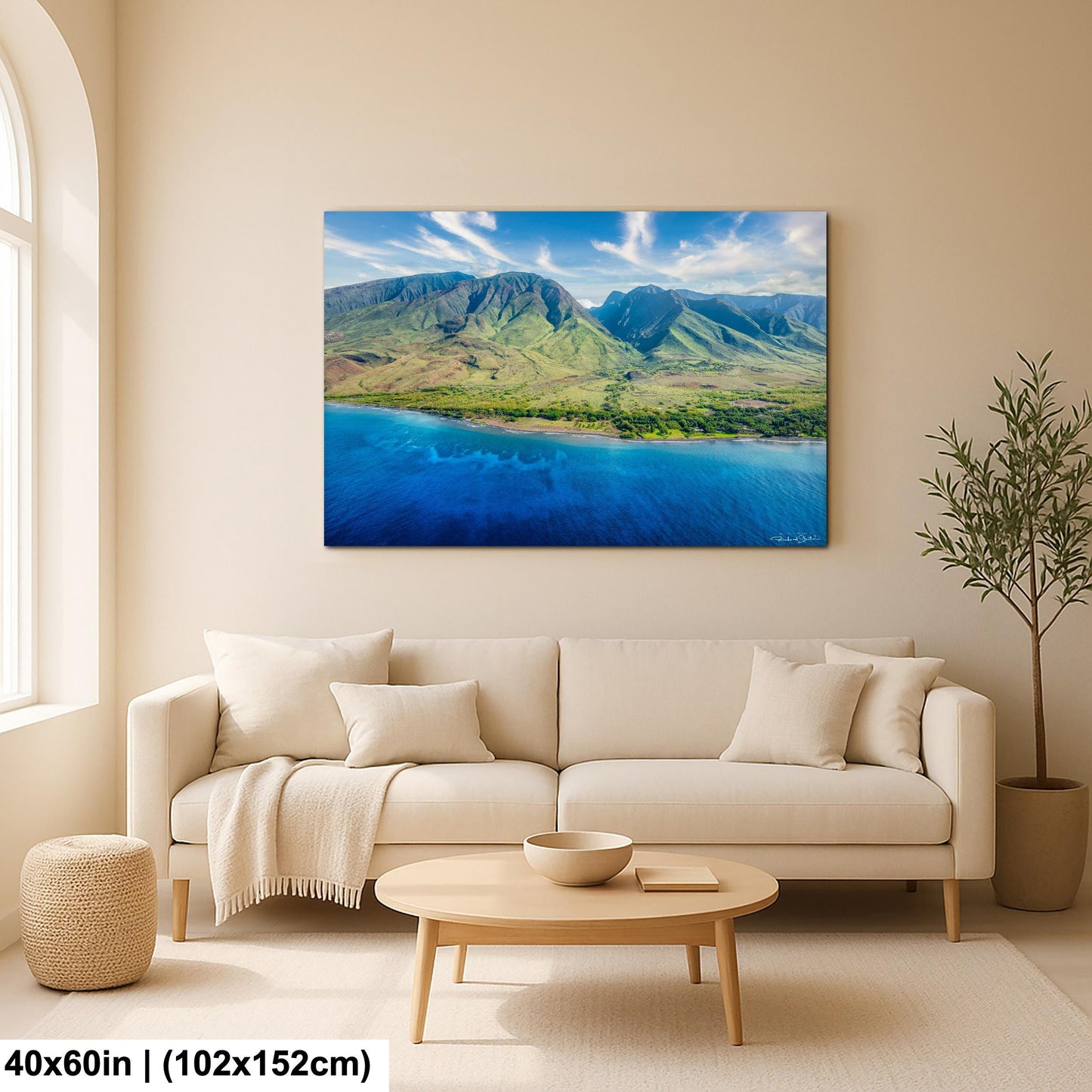 Maui Island Wall Art - Vibrant Hawaiian Landscape Art | Coastal Colors Decor