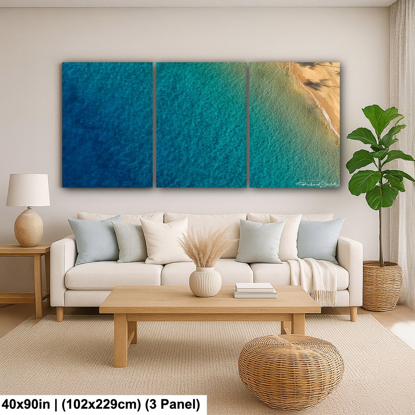 Sea Turtle Wall Art: Maui Ocean View - Tropical Coastal Decor