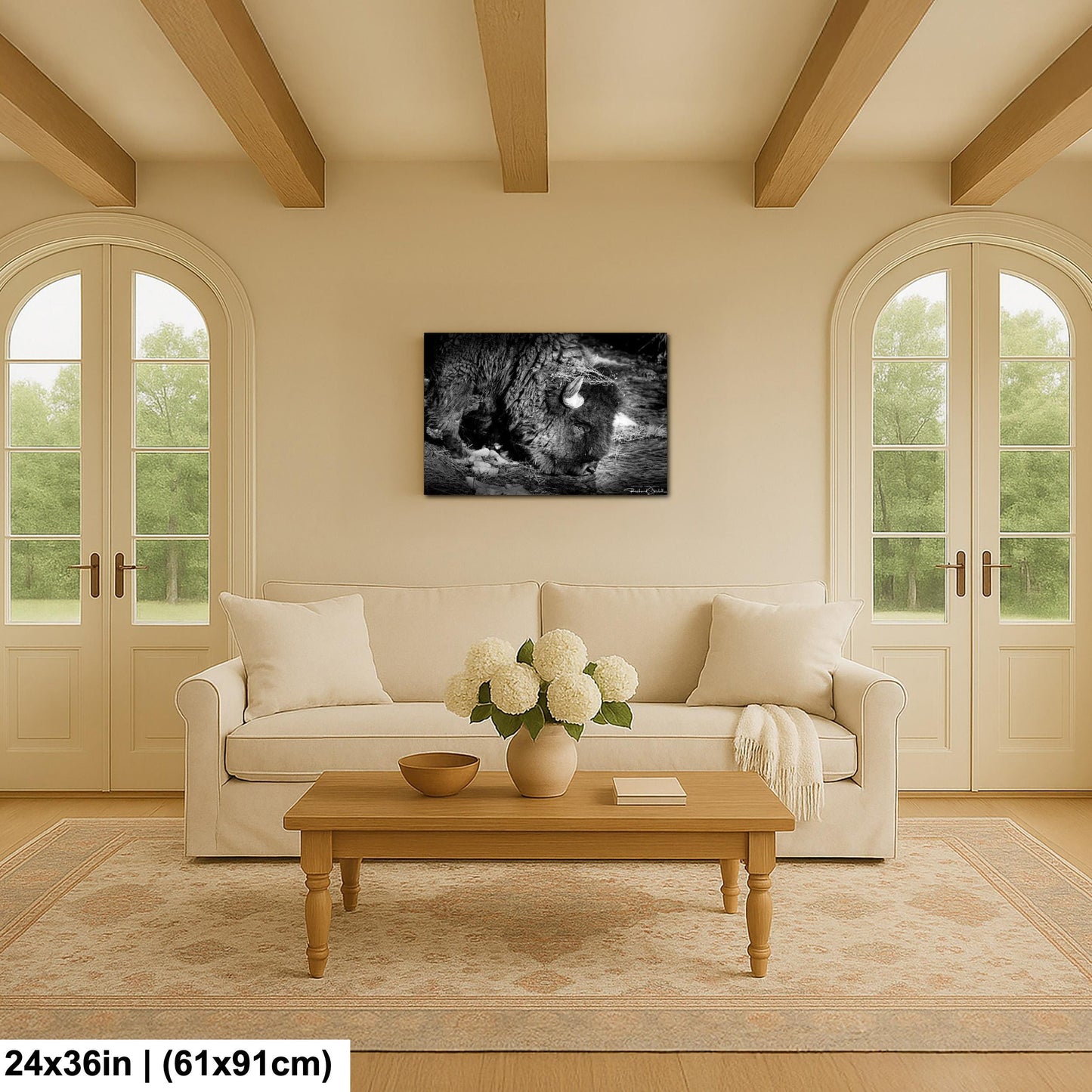 Buffalo Wall Art: Rustic Wildlife Photography - Ready to Hang