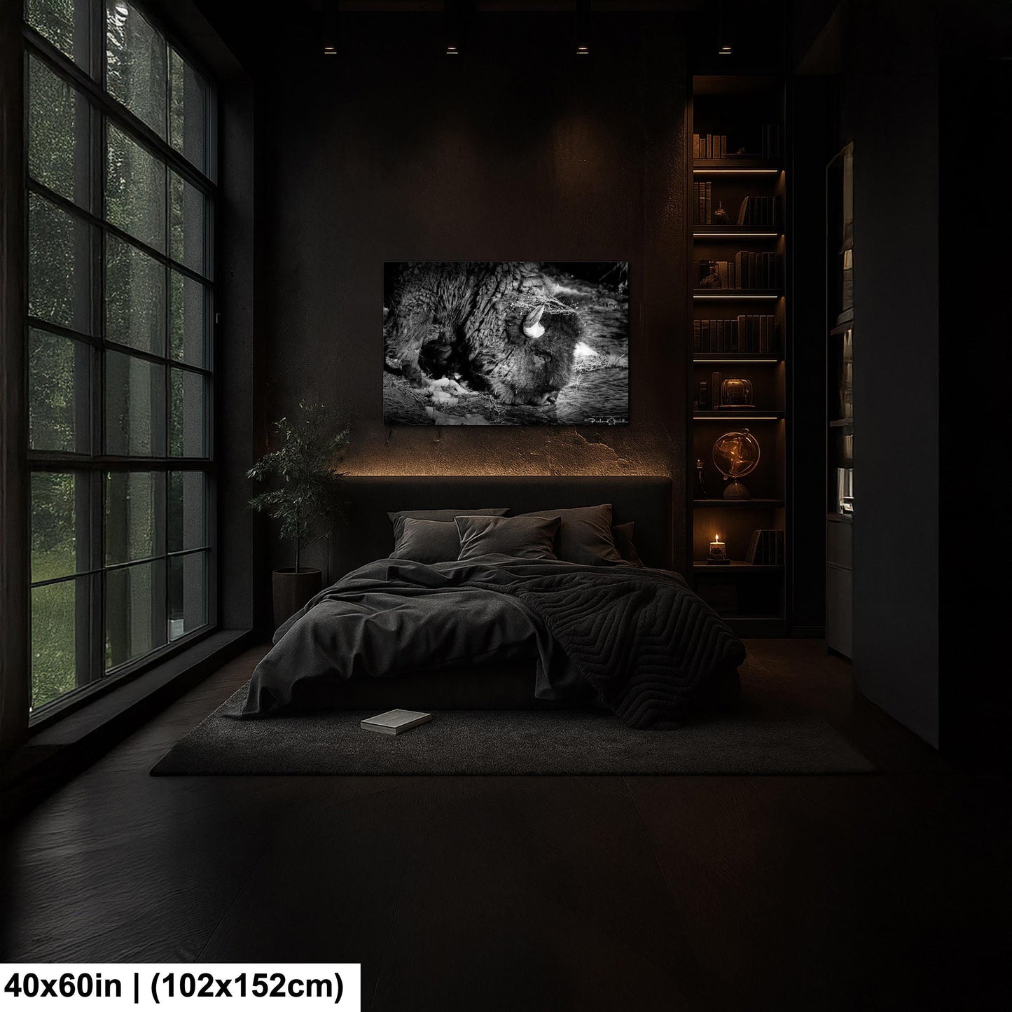 Buffalo Wall Art: Rustic Wildlife Photography - Ready to Hang