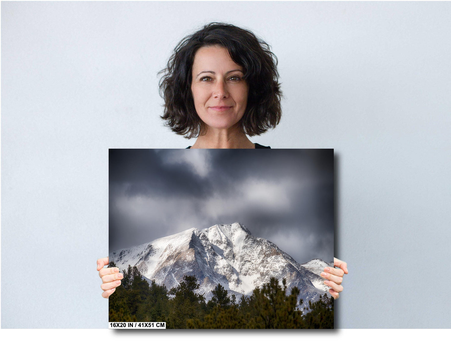 Rocky Mountain Wall Art – Winter Mountain Landscape Print on Premium Photo Paper