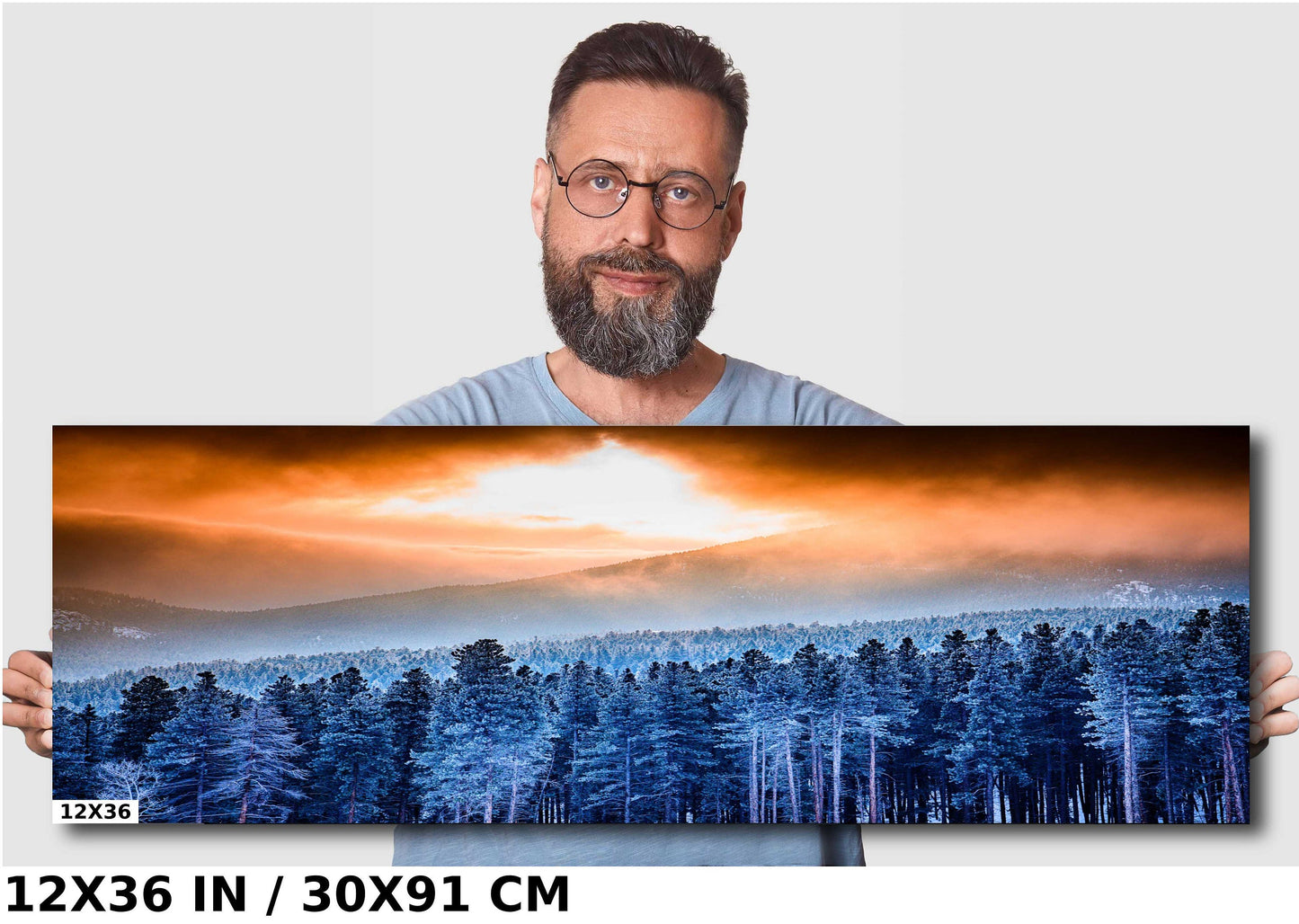 Mountain Sunrise Wall Art - Scenic Nature Landscape Decor | Ready to Hang Canvas