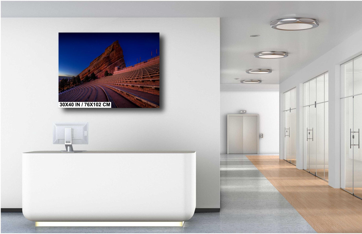 Red Rocks Landscape Print - Twilight Canvas Wall Art | Ready to Hang Decor