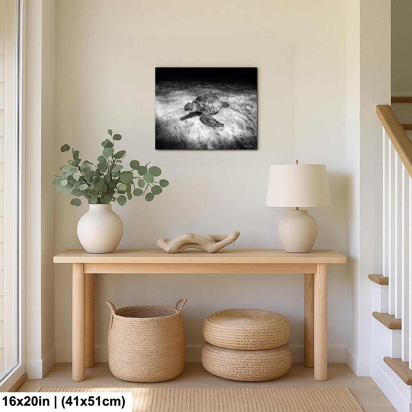 Sea Turtle Wall Art - Maui Ocean View | Tropical Coastal Decor Print