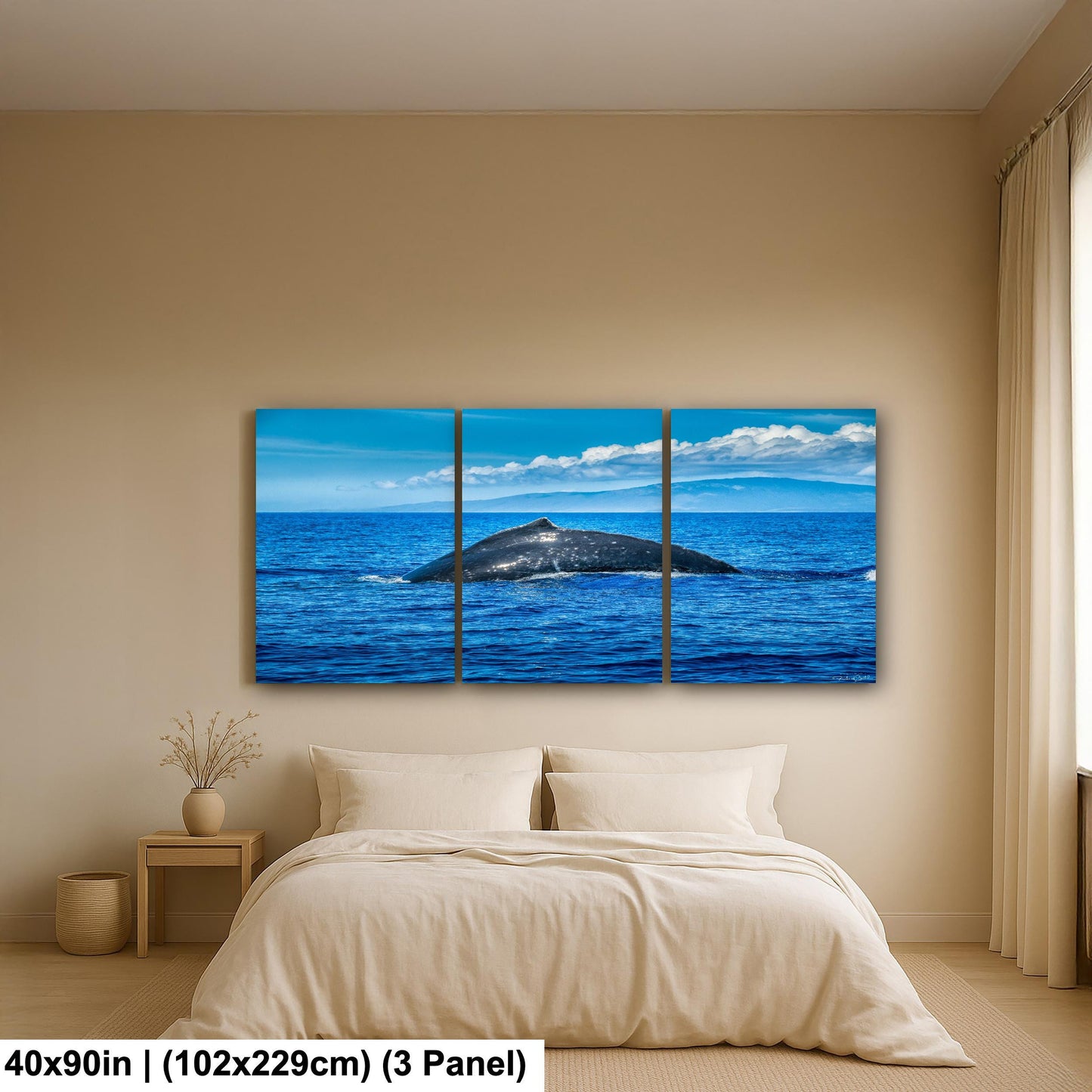 Humpback Whale Wall Art, Ocean Animal Print (Canvas, Metal, or Acrylic)