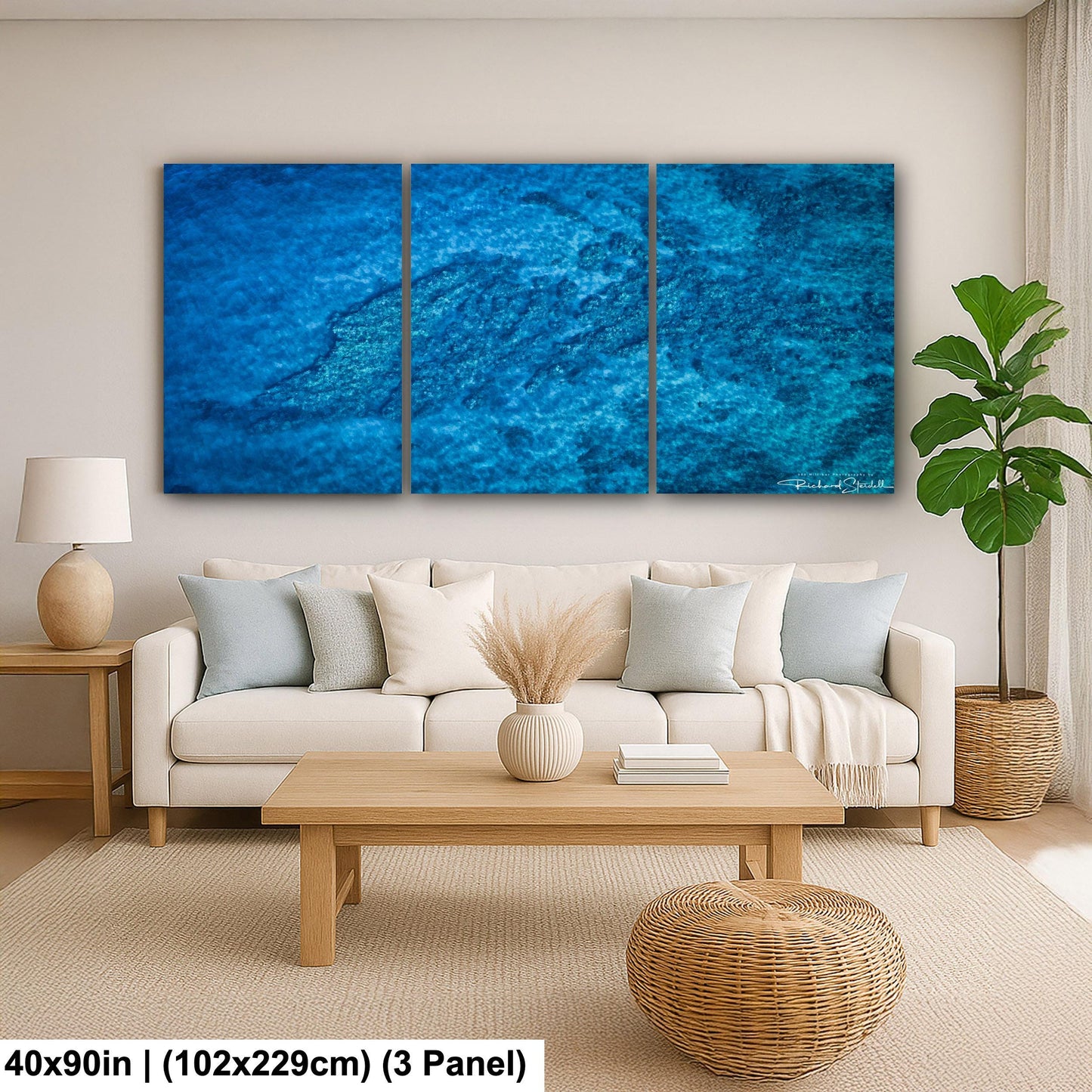 Ocean Reef Photography: Aerial Beach View - Vibrant Coastal Art
