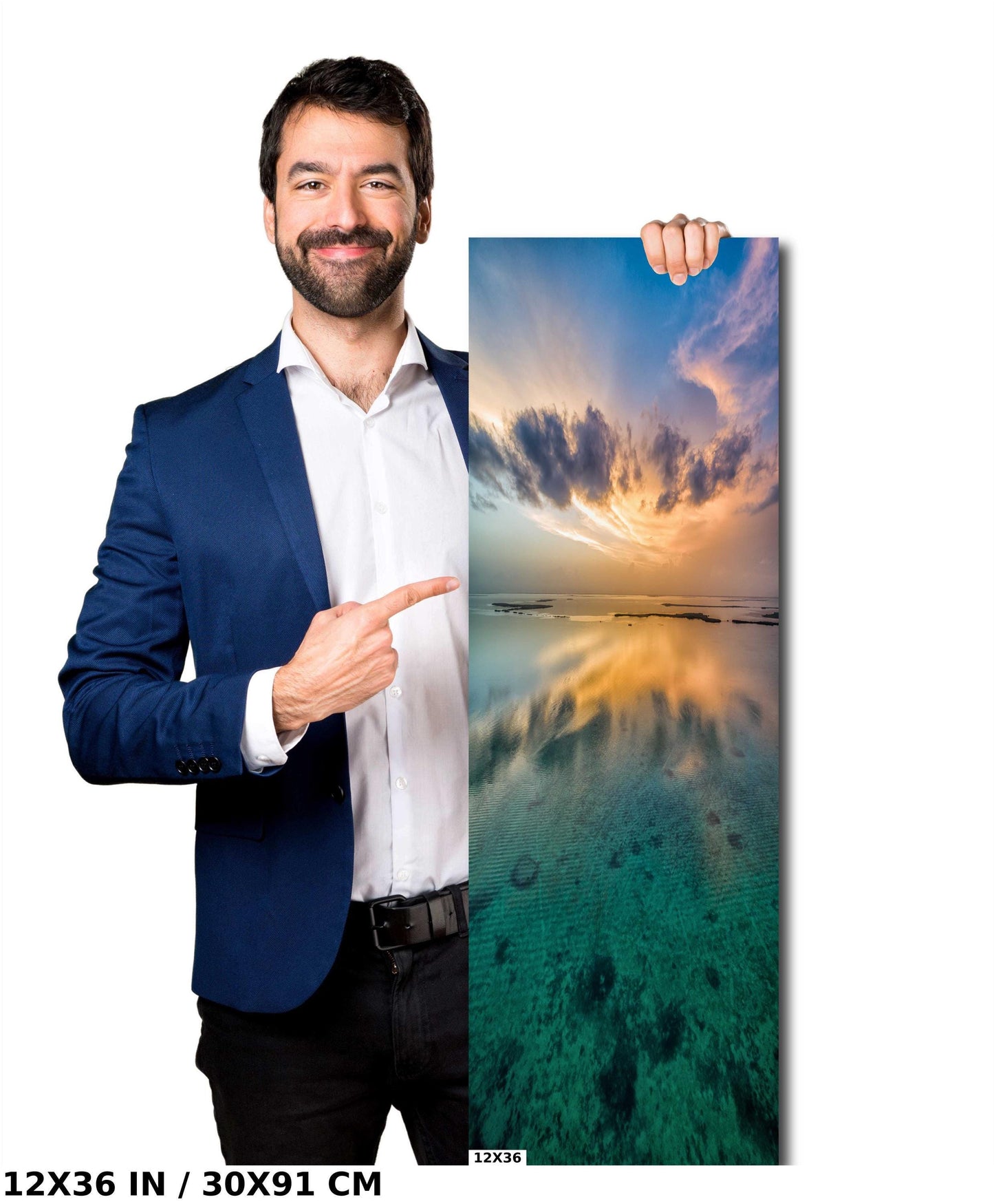 Florida Keys Sunset Art - Tropical Seascape Decor | Aerial Ocean Photography Print