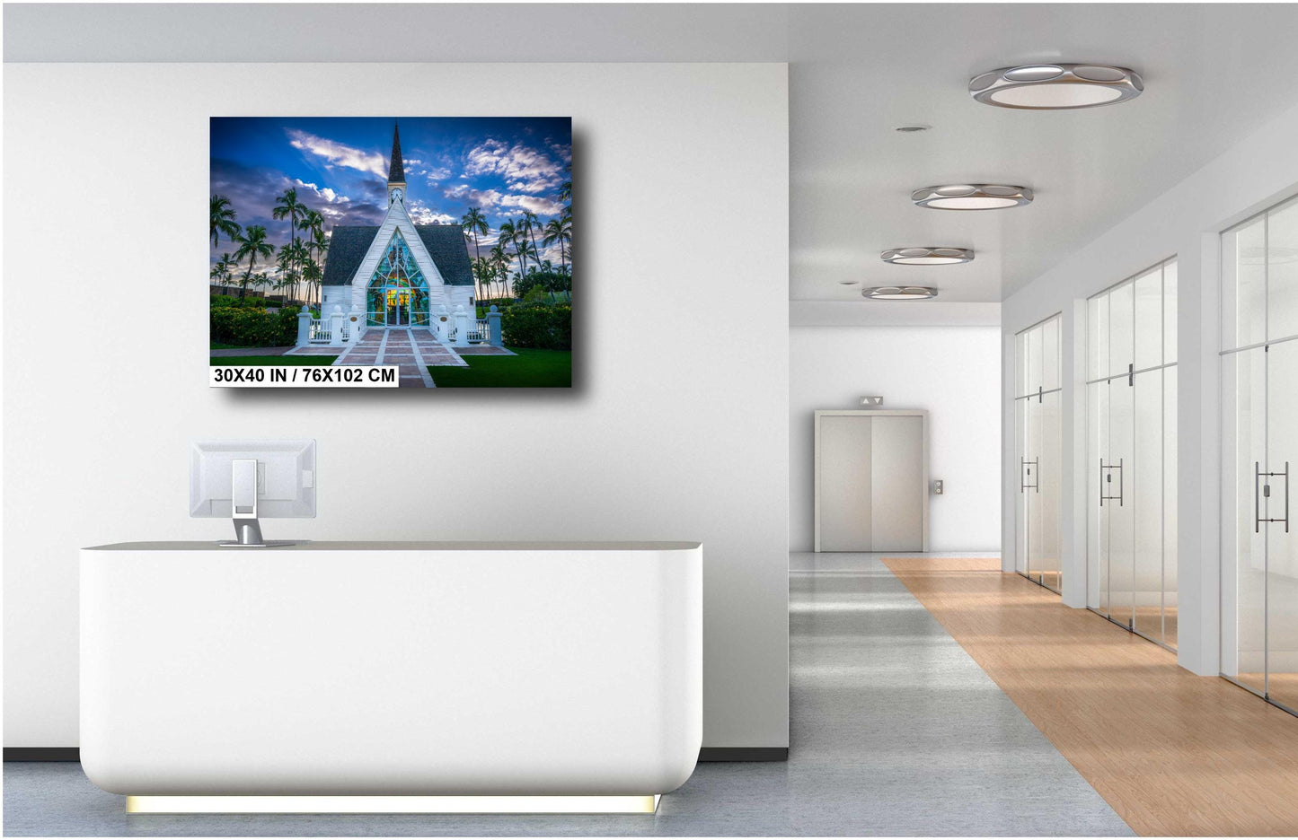 Wailea Chapel Wall Art - Maui Canvas Print | Metal & Acrylic Tropical Sunset Decor