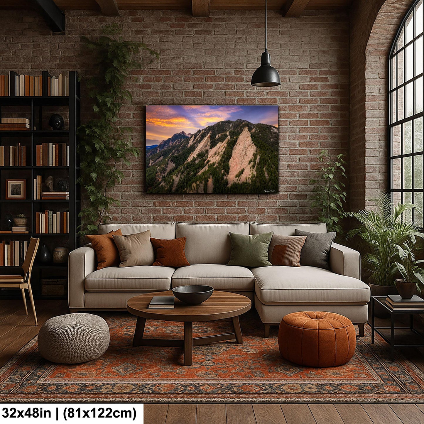 Boulder Flatirons Sunset Print: Colorado Mountain Wall Art (Canvas or Acrylic)