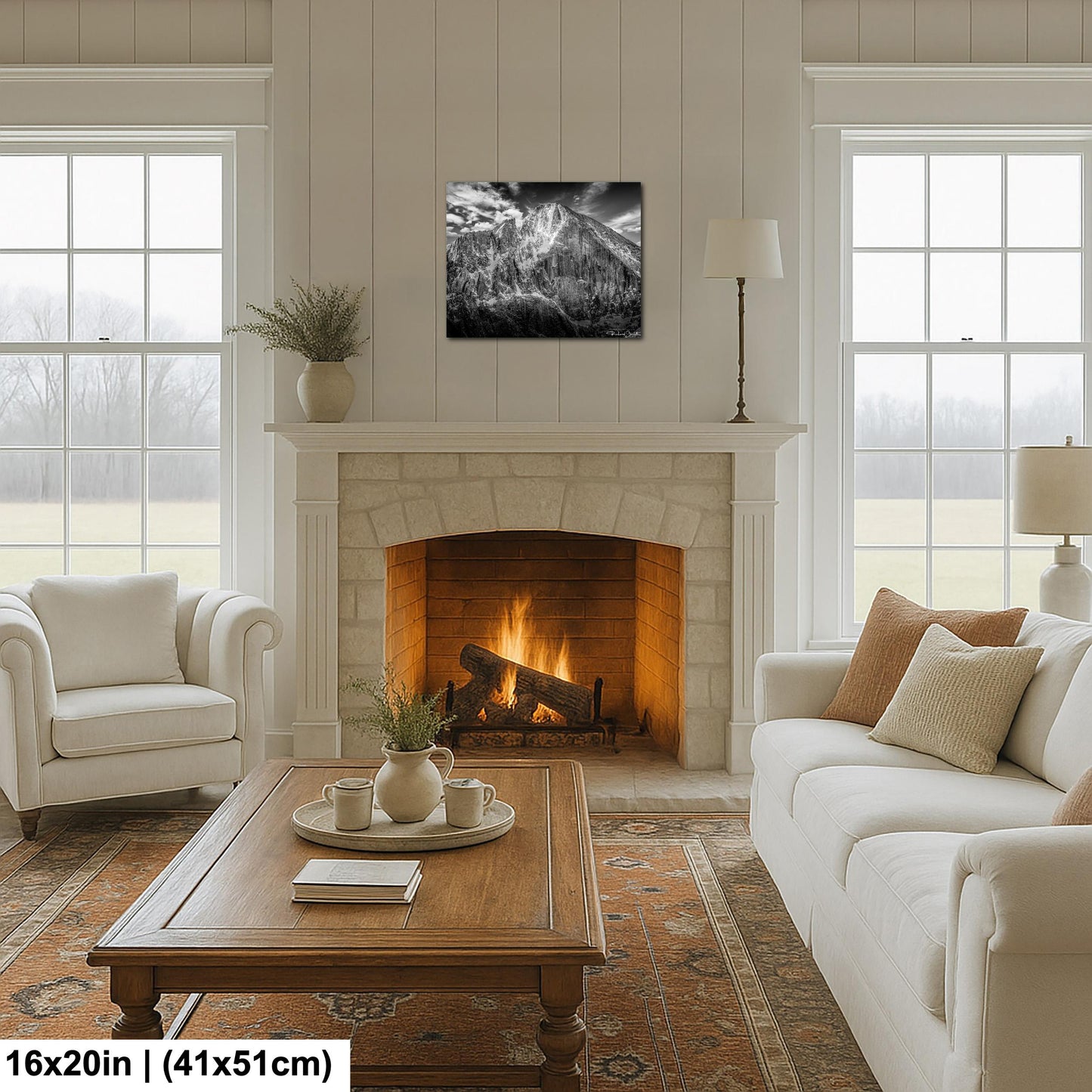 Rocky Mountain Wall Art – Longs Peak Print on Premium Photo Paper Canvas