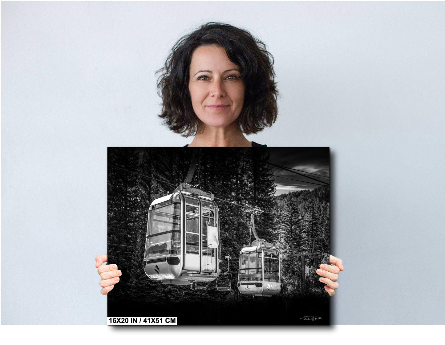 Vail Ski Lift Art – Black and White Print | Canvas, Metal & Acrylic Wall Decor