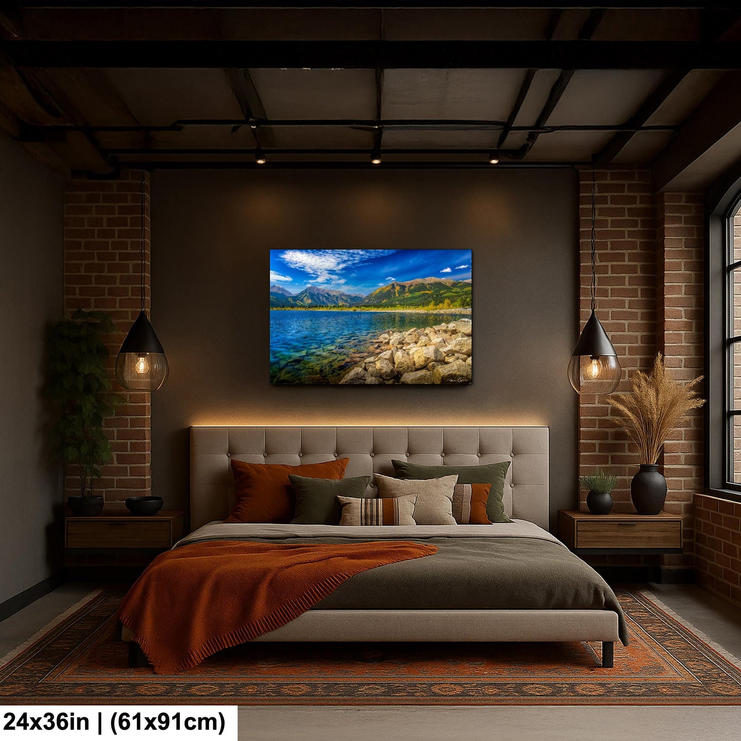 Twin Lakes Colorado Wall Art: Mountain Landscape Canvas or Metal