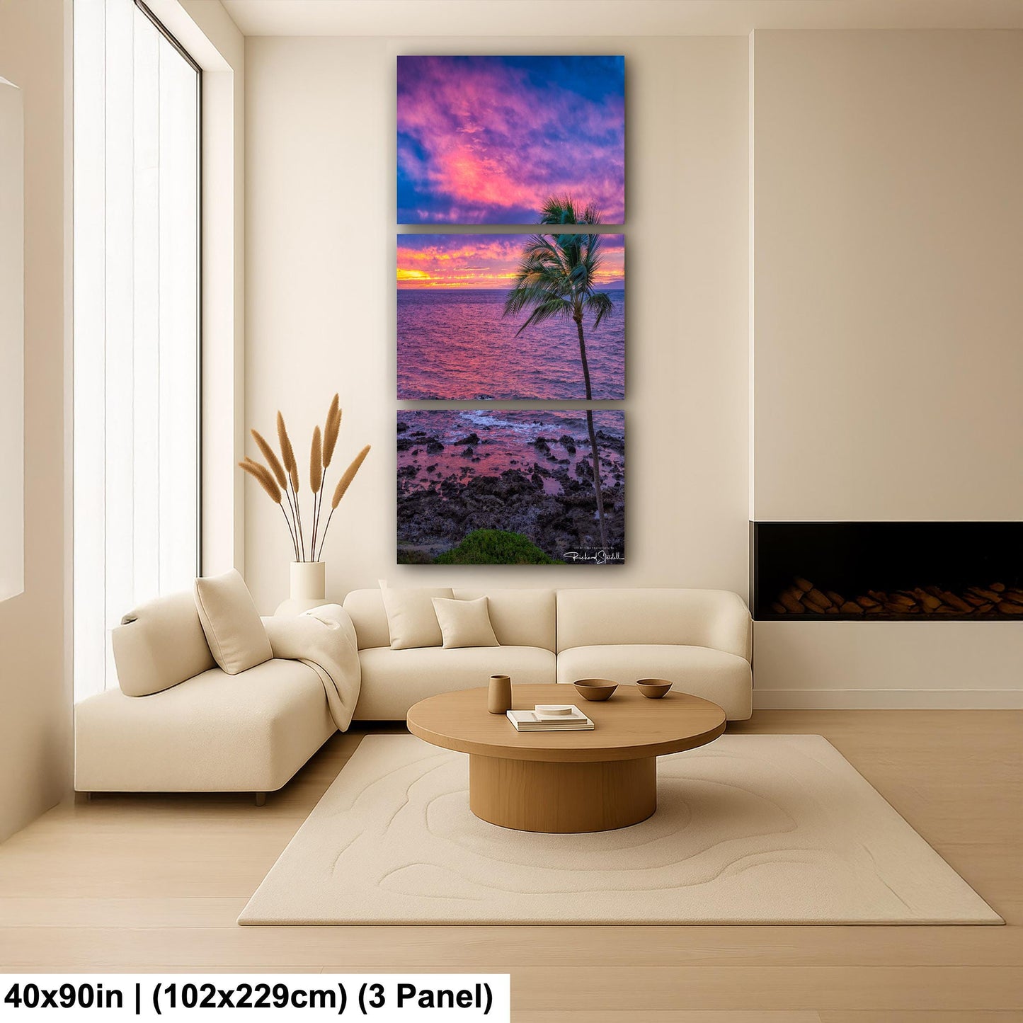 Maui Sunset Wall Art - Tropical Palm Tree Landscape
