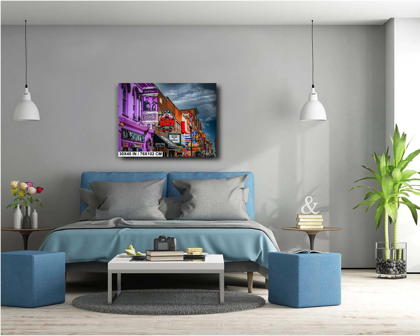 Nashville Wall Art Print - Downtown Music City Skyline Metal Photo Print