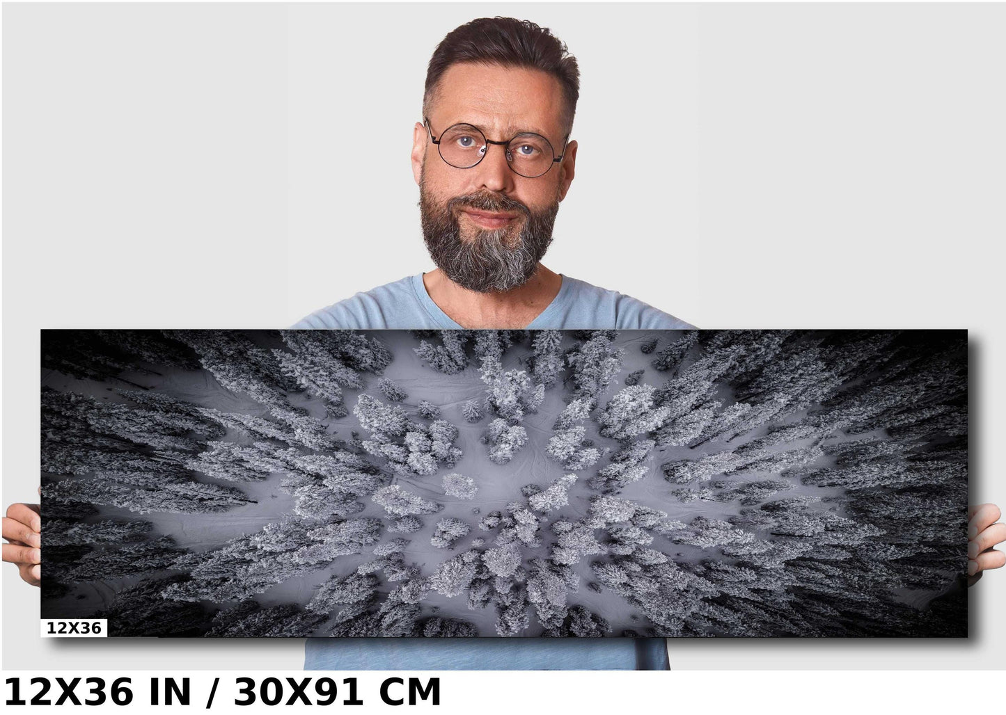 Winter Landscape Wall Art - Snowy Forest Print | Mountain Wall Decor Canvas