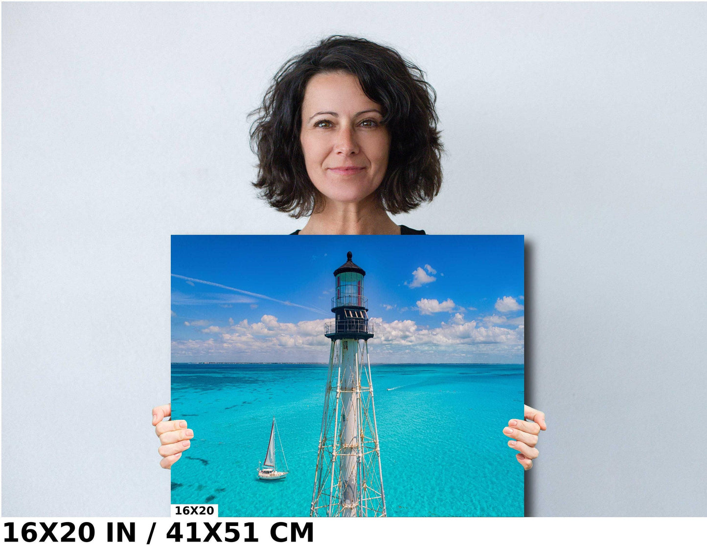 Alligator Reef Lighthouse Wall Art - Coastal Canvas Print | Nautical Home Decor