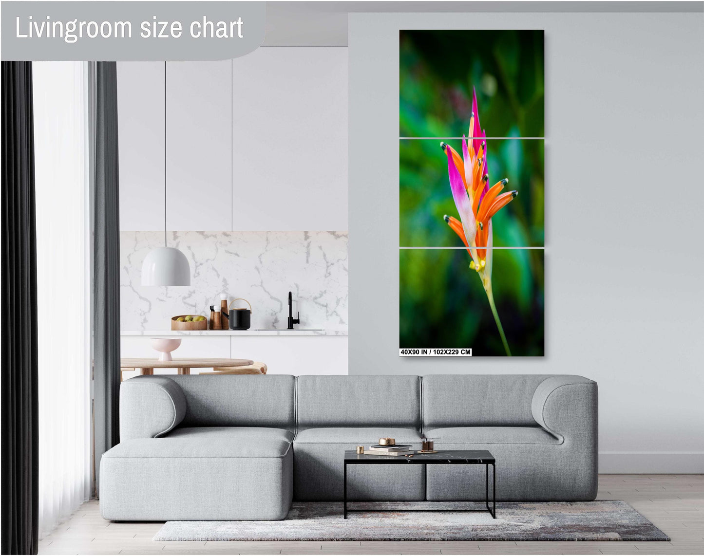 Heliconia Flower Wall Art - Tropical Flower Art | Vibrant Acrylic Prints