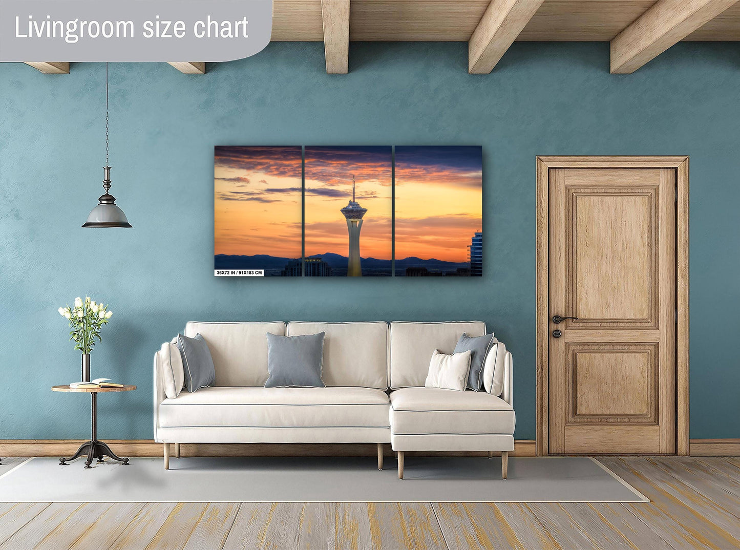 Las Vegas Stratosphere Art - Vibrant Cityscape Print | Premium Photo Paper Wall Art