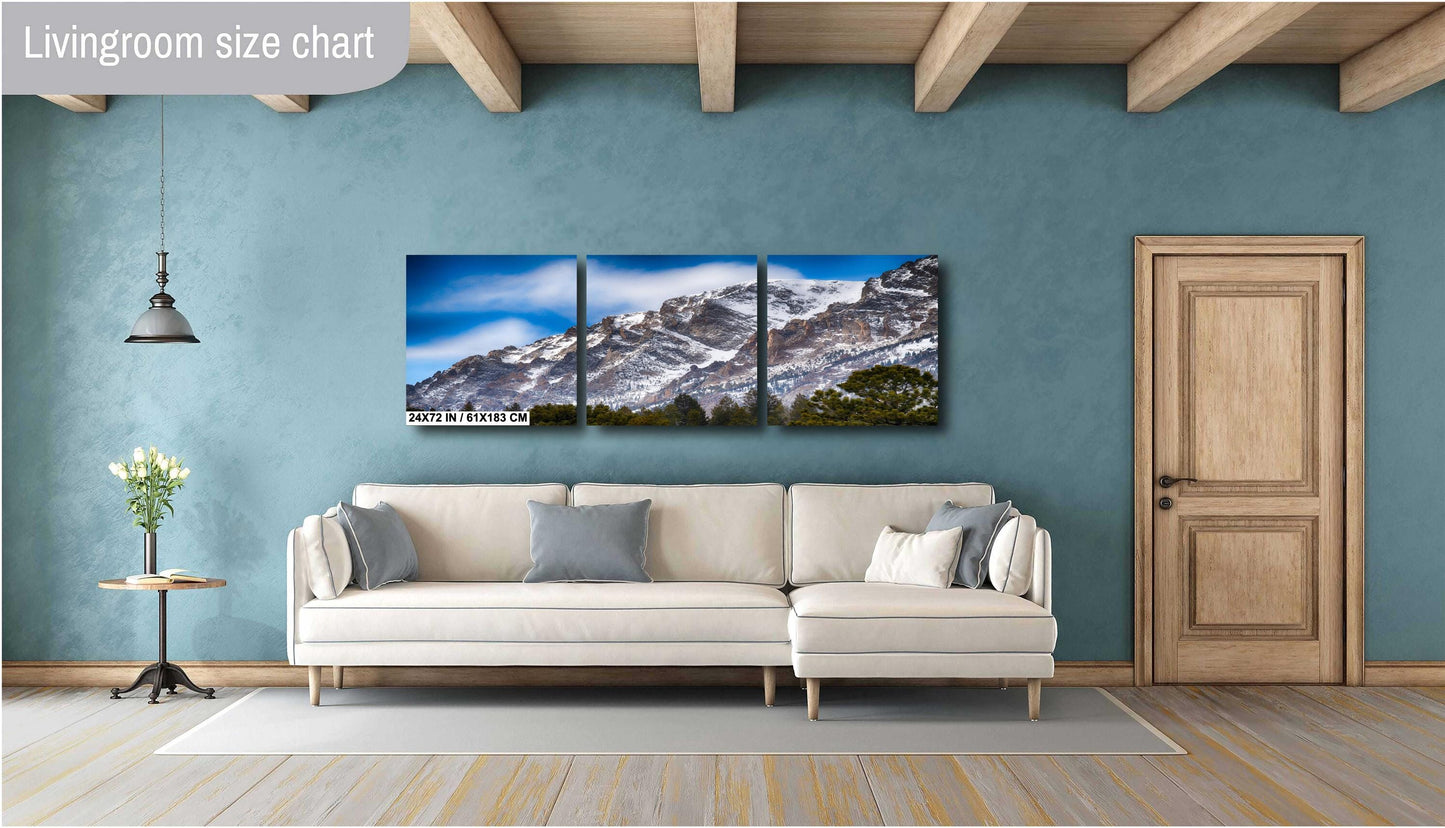 Mountain Canvas Wall Art - Scenic Rocky Mountain Decor | Durable Landscape Canvas Art