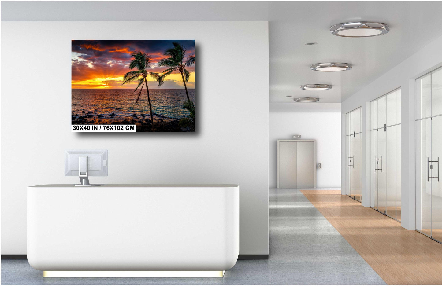 Maui Sunset Photo Print - Tropical Wall Art | Hawaii Metal Canvas Decor