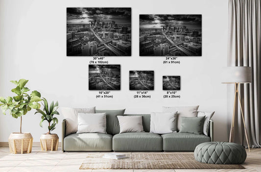 Denver Skyline Wall Art – Modern Cityscape Decor Featuring Union Station Print