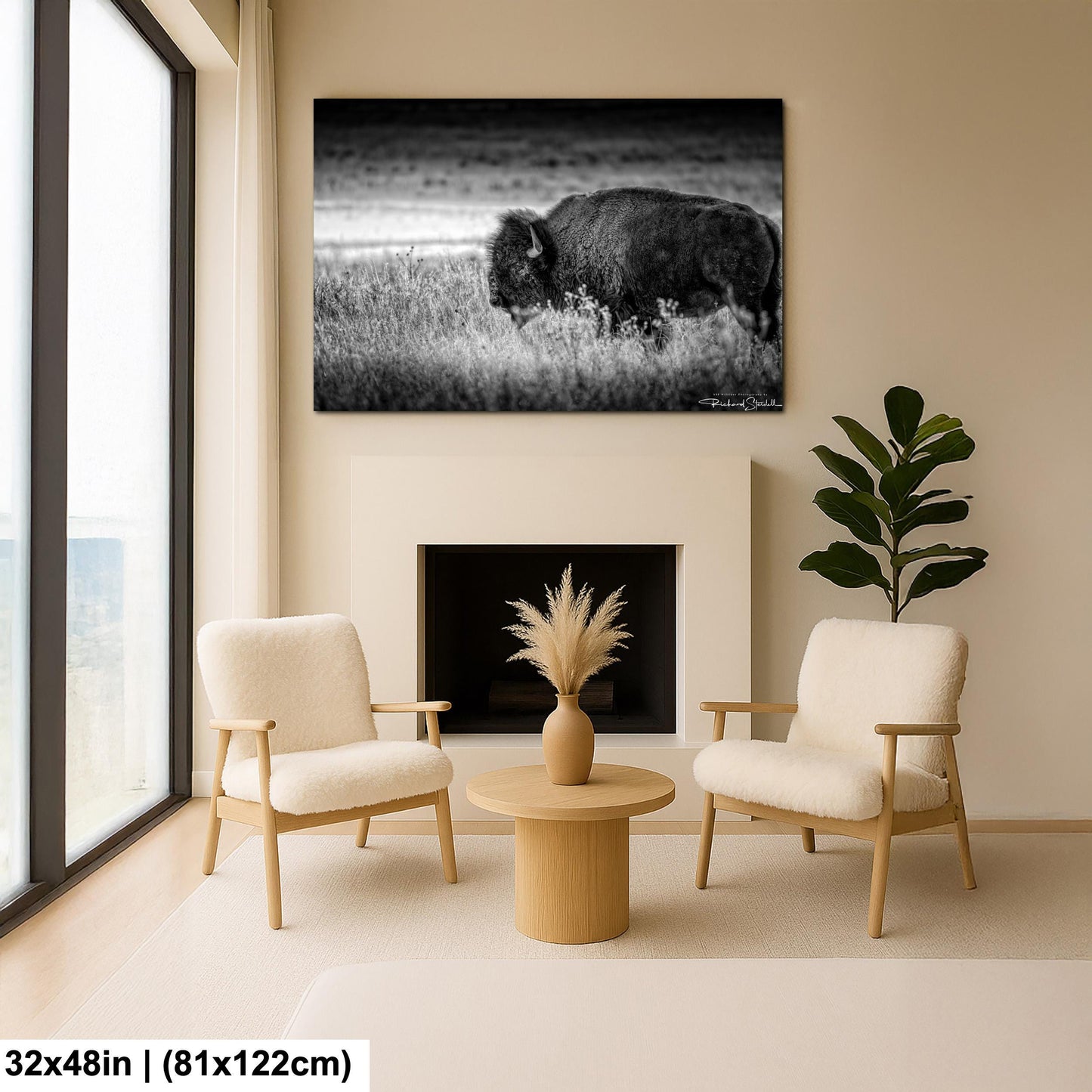 Buffalo Wall Art: Rustic Wildlife Photography - Ready to Hang