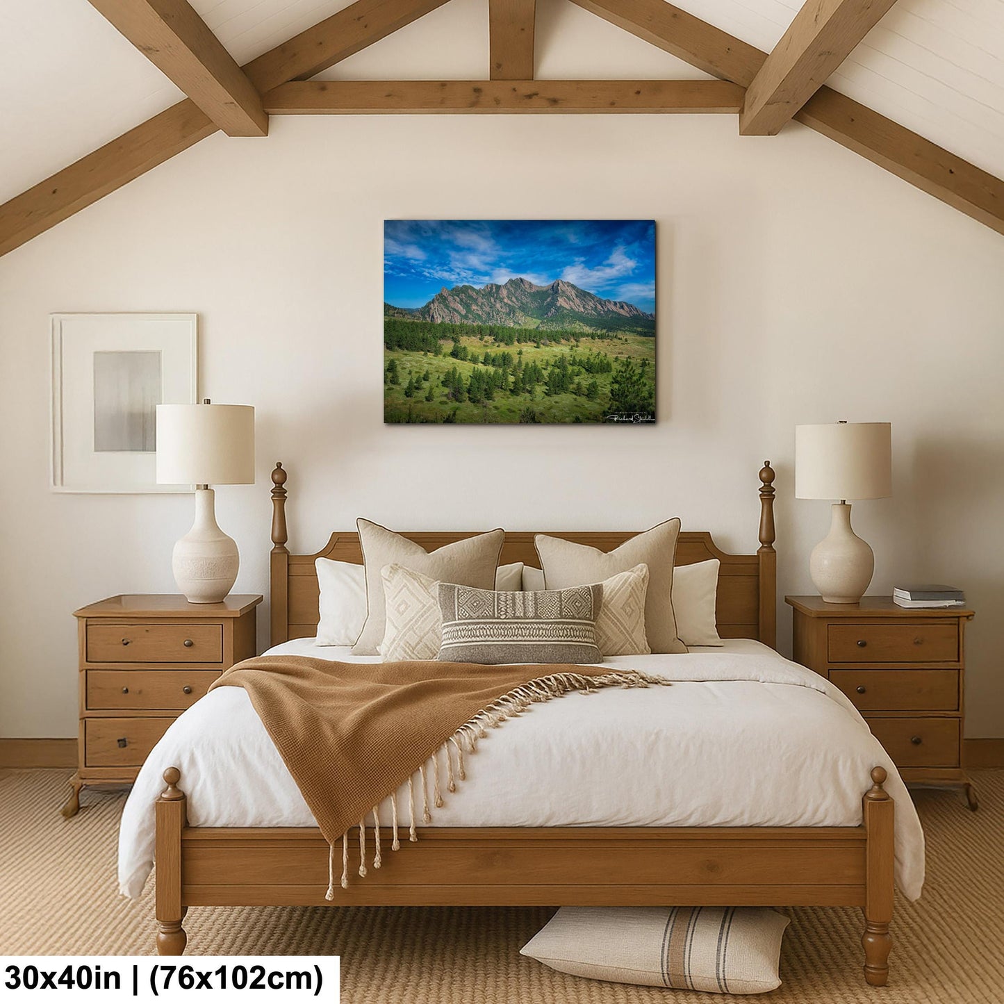 Boulder Flatirons Print - Large Landscape Wall Art | Ready To Hang Canvas