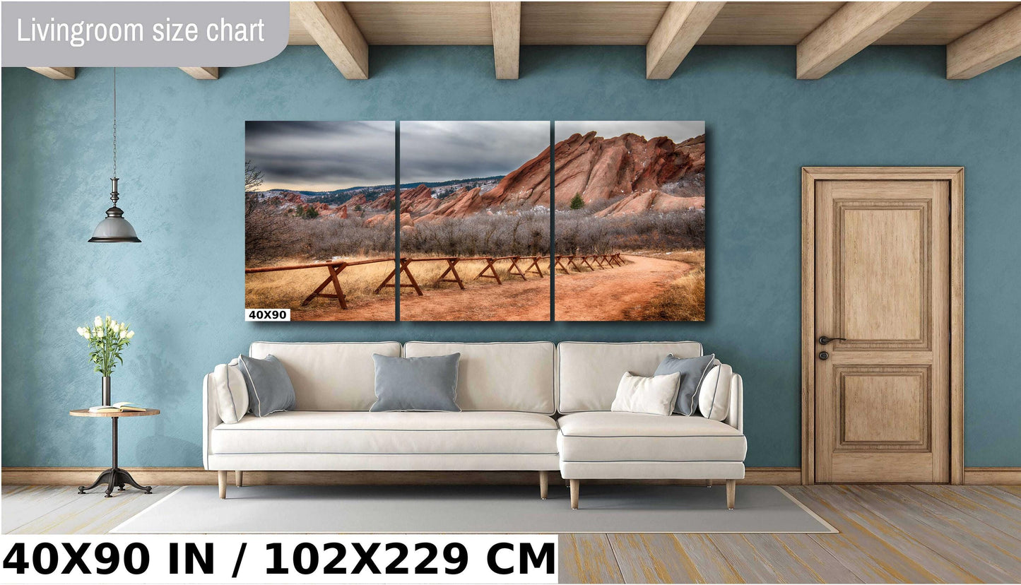 Colorado Rocks Wall Art Canvas Print - Denver Landscape Photo Metal Print Home Decor