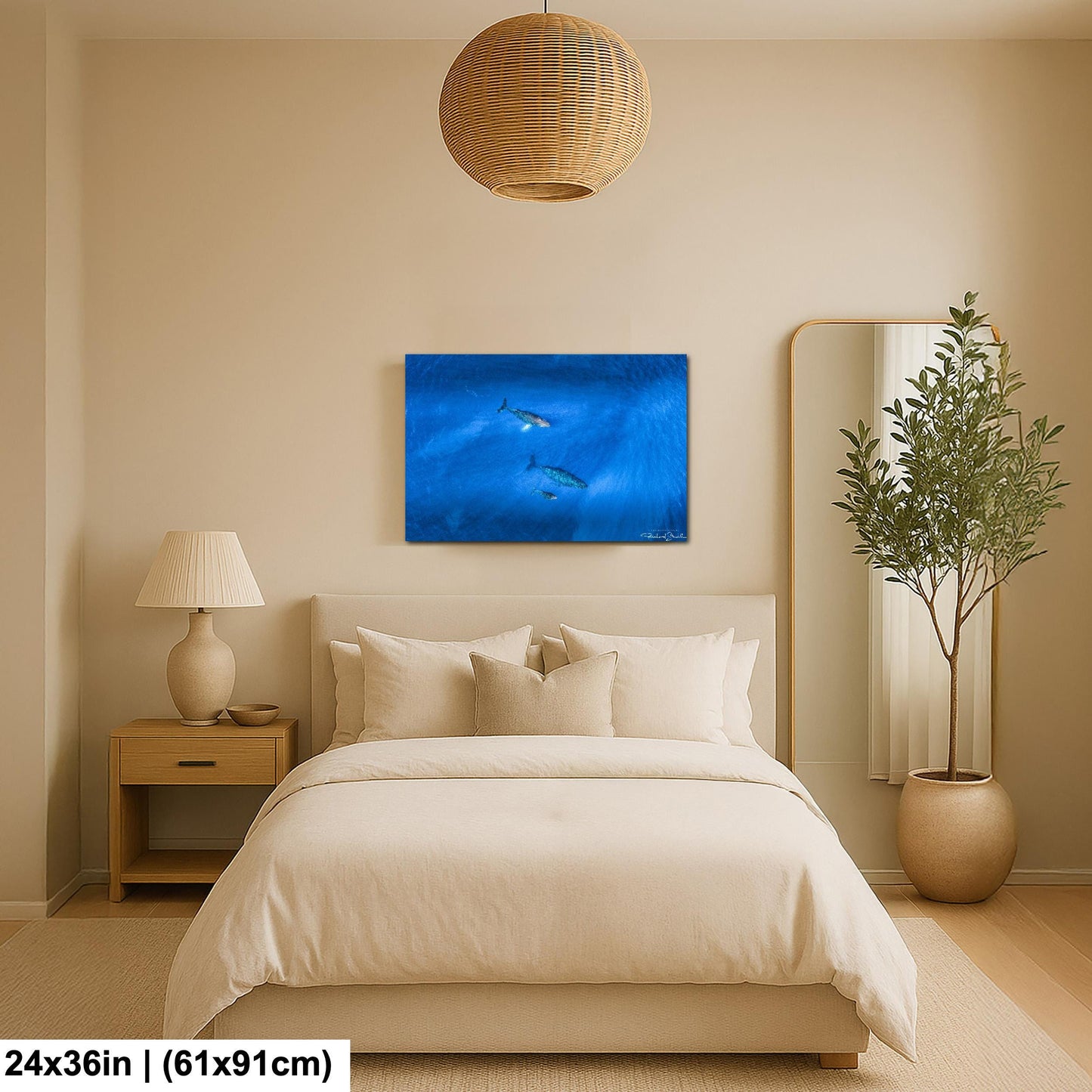 Humpback Whale Wall Art, Ocean Animal Print (Canvas, Metal, or Acrylic)