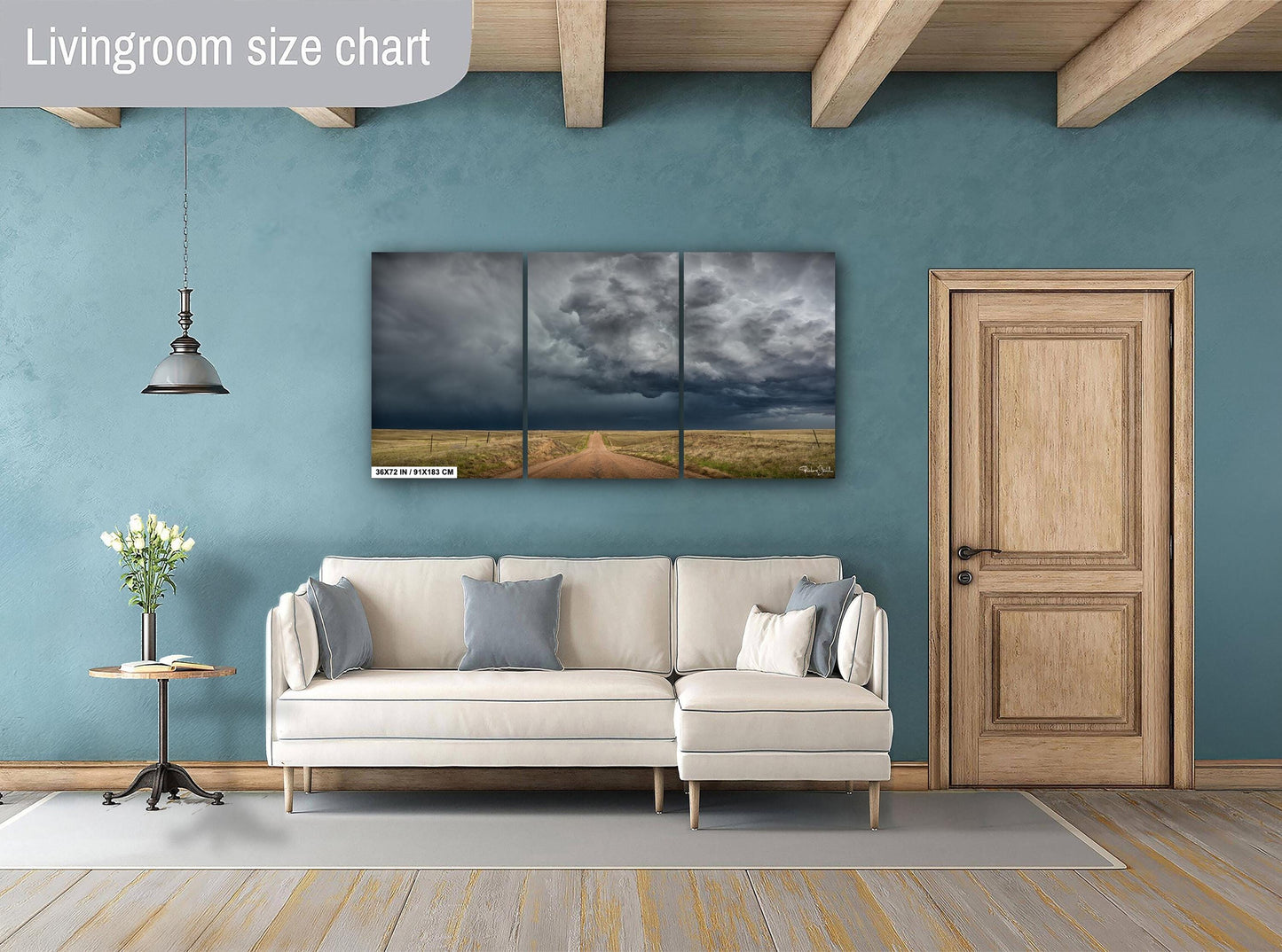 Stormy Supercell Wall Art - Dramatic Storm Print on Metal or Canvas | Nature Photography Gift