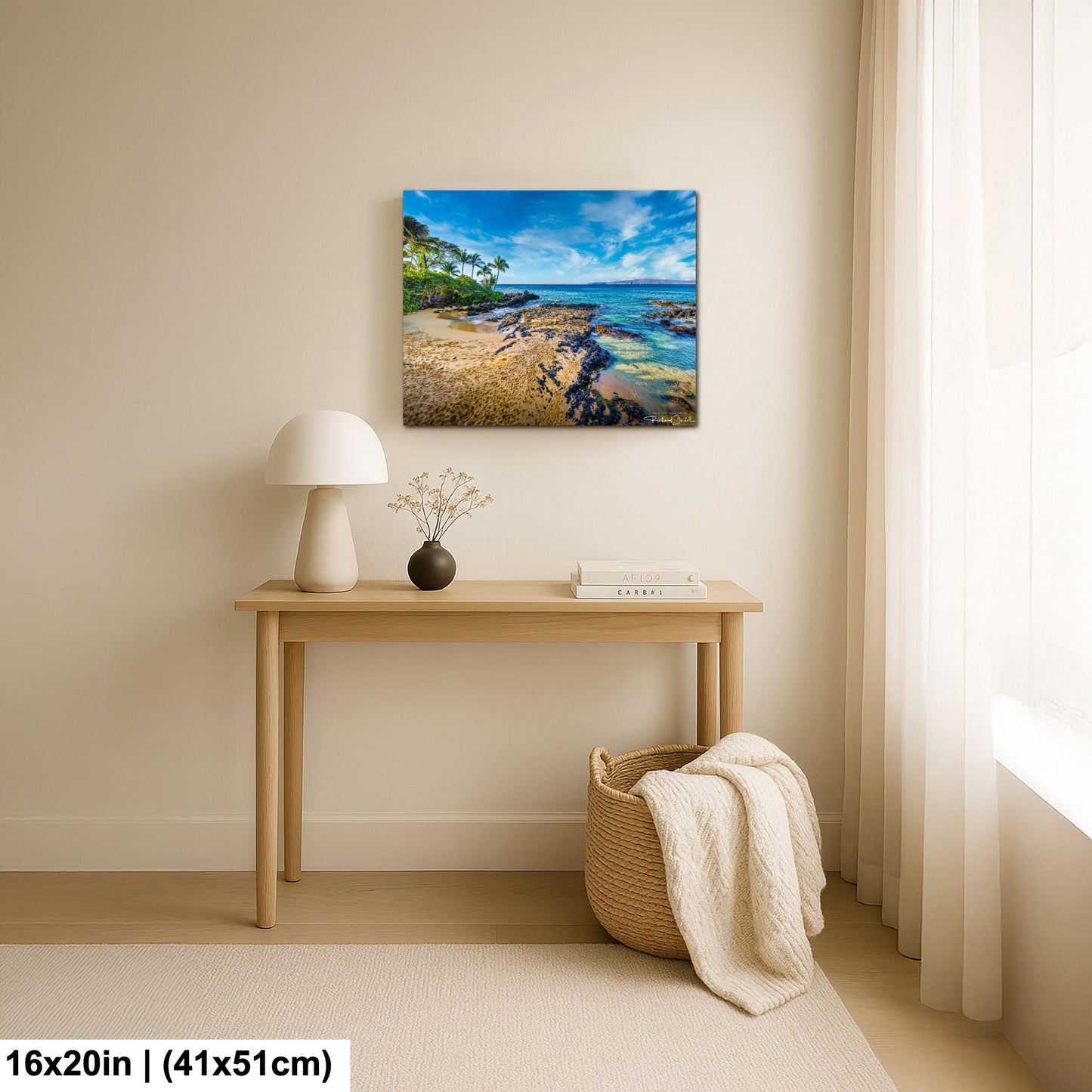 Maui Secret Beach Print - Sunrise Ocean Decor on Premium Photo Paper