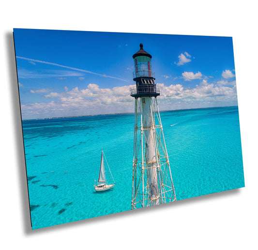 Alligator Reef Lighthouse Wall Art - Coastal Canvas Print | Nautical Home Decor