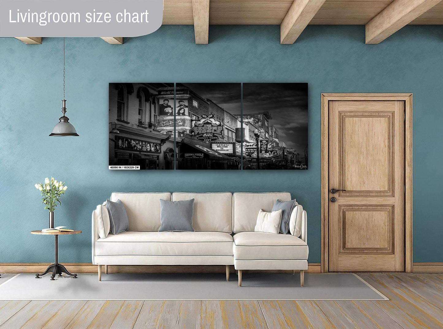 Nashville Wall Art Print - Downtown Skyline Decor | Country Bar Photography