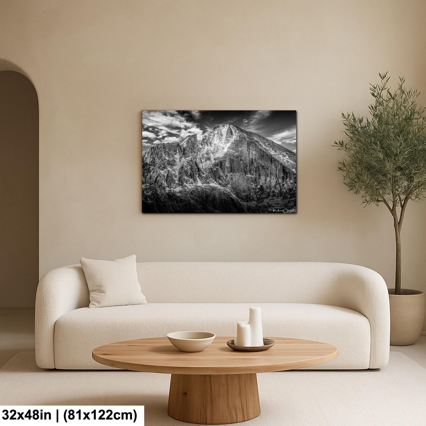 Rocky Mountain Wall Art – Longs Peak Print on Premium Photo Paper Canvas