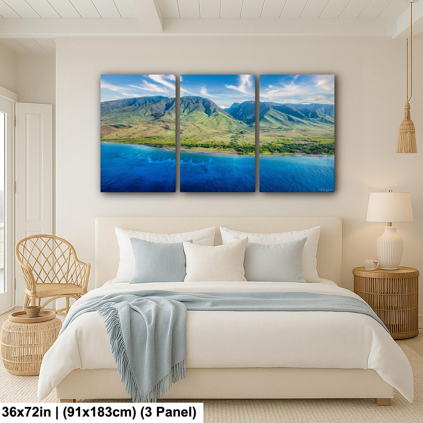 Maui Island Wall Art - Vibrant Hawaiian Landscape Art | Coastal Colors Decor