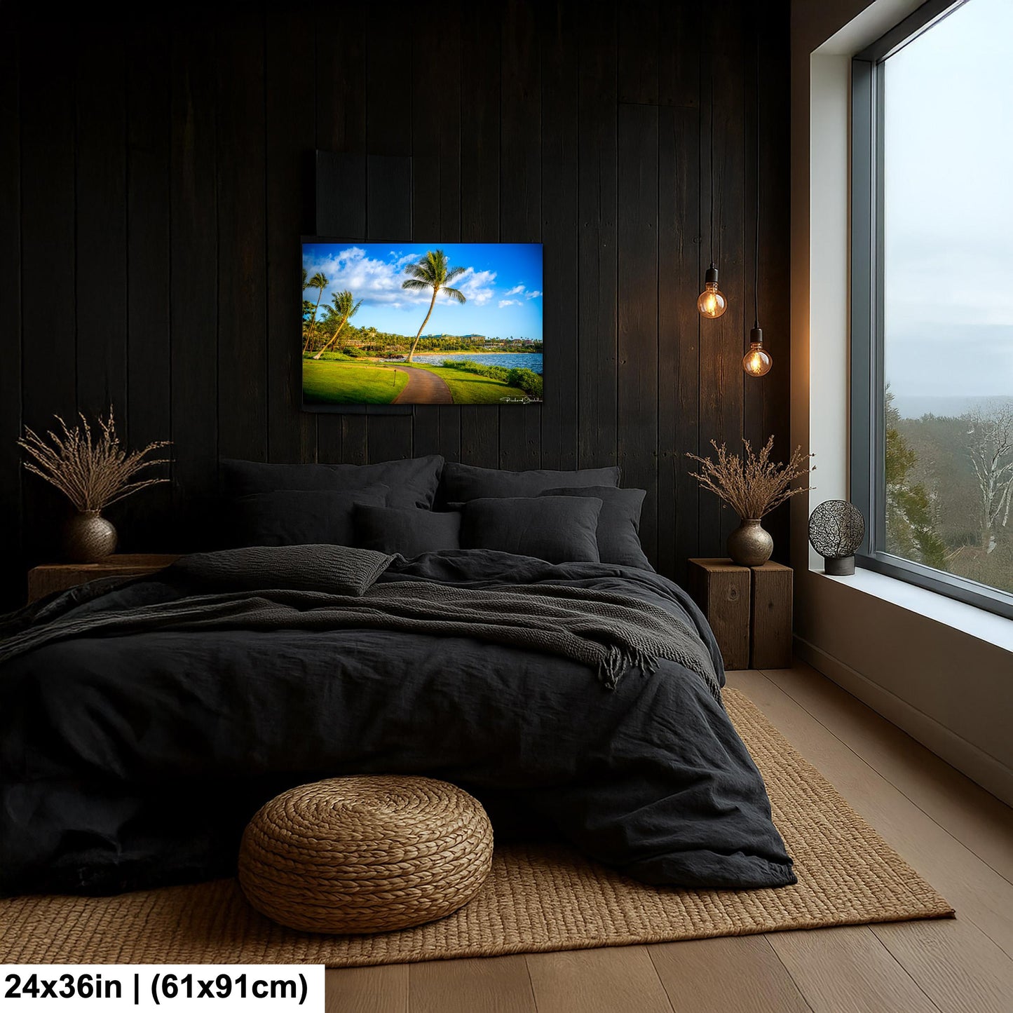 Wailea Walking Path Print - Tropical Island Wall Art | Premium Canvas Decor