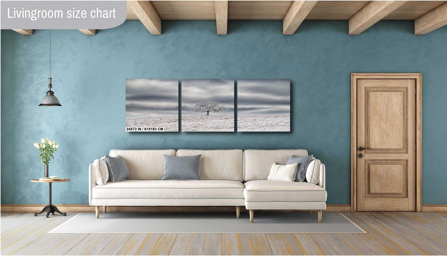 Winter Landscape Wall Art - Large Scenic Winter Print | Dramatic Nature Art Decor