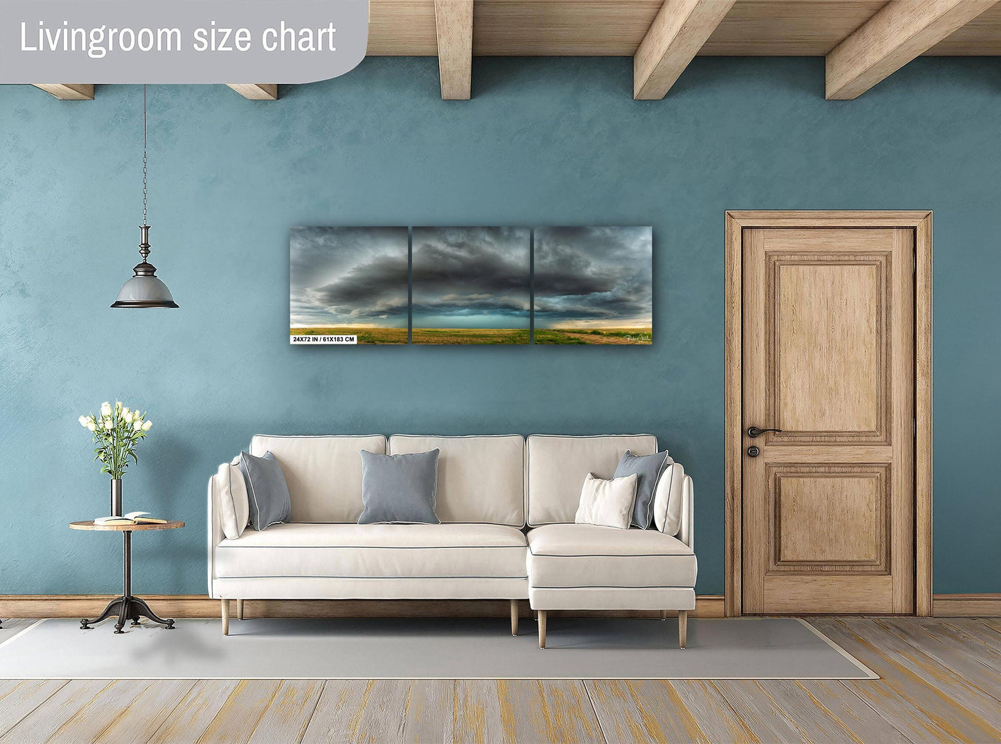 Supercell Storm Wall Art - Dramatic Storm Landscape Print | Ready To Hang Canvas