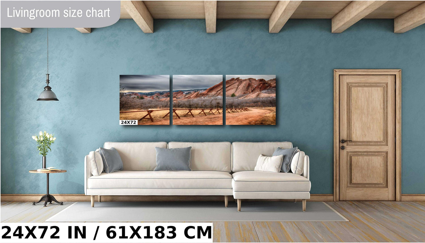 Colorado Rocks Wall Art Canvas Print - Denver Landscape Photo Metal Print Home Decor