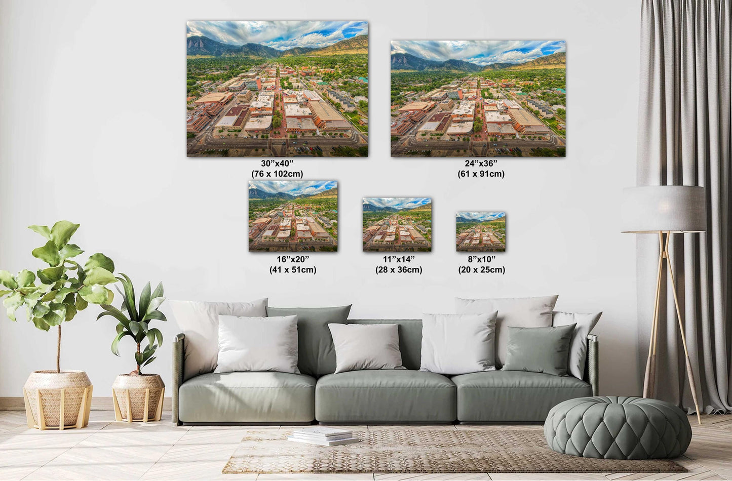 Boulder Wall Art – Pearl Street Artwork | Flatirons Mountain Art Canvas Print